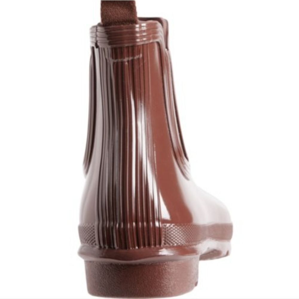 Hunter Original Waterproof Chelsea Boots- Brown Bolt - Picture 4 of 11